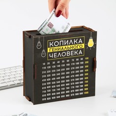 Копилка "Копилка гениального человека", 19.1 х 18.5 см No Brand