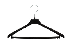 Вешалка для верхней одежды с перекладиной Valexa СМ-41, 410мм х 28мм, черная, 5 шт