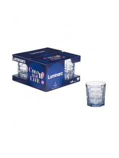 Набор стаканов ДАЛЛАС голубой 4шт 300мл низкие (LUMINARC O0131)