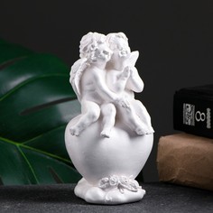 Фигура "Ангелы на сердце" перламутровый, 14х8х6см Хорошие сувениры