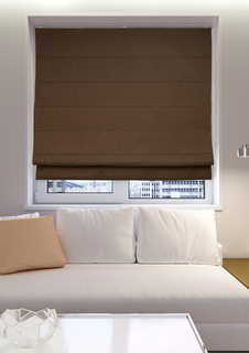 Римская штора "Dumaut" цепочный механизм цвет коричневый 100x160 см Эскар