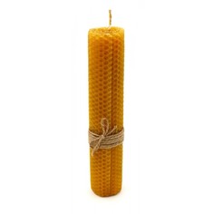 Свеча из вощины ароматическая с перечной мятой и мандарином 20 см х 3.5 см х 3.5 см от Zdr Zdravnica.Shop