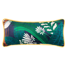 Декоративная подушка Shangri La 45х20 см, на потайной молнии, цвет зеленый, желтый Moroshka