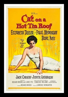 Постер к фильму "Кошка на раскаленной крыше" (Cat on a Hot Tin Roof) Оригинальный 35,6x50, No Brand