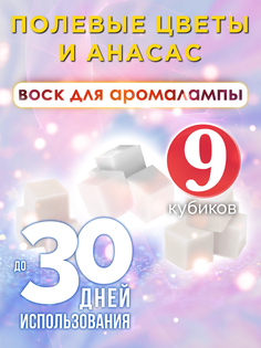 Ароматические кубики Аурасо Полевые цветы и анасас воск для аромалампы 9 штук