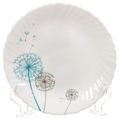 Тарелка десертная, стеклокерамика, 19 см, круглая, Одуванчик, Daniks, LHP75