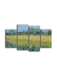 Картины Красотища Модульная картина Ирисы в поле 140х80