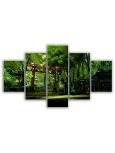 Картины Красотища Модульная картина Японский лес 140х80
