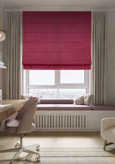 Римская штора Plain Lux цепочный механизм цвет ягодный 100x160 см Эскар