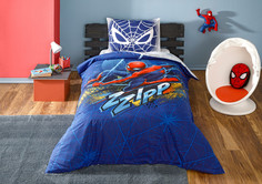 Постельное белье детское ранфорс SPIDERMAN BLUE CITY 1,5-спальное TAC-Турция.