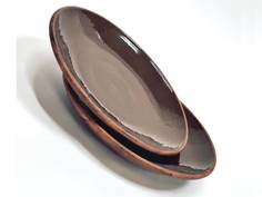 Тарелка плоская с бортами 19 см 2 штуки Ecopottery