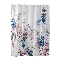 Занавеска штора Moroshka Fleur для ванной тканевая 180х200 см. цвет белый