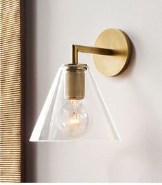 Бра RH Utilitaire Funnel Shade Single Sconce Brass от ImperiumLoft