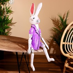 Сувенир Заяц висячие лапки, дерево 80 см No Brand