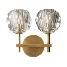 Бра RH Boule de Cristal Double Sconce Brass Бронза от ImperiumLoft