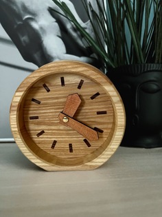 Настольные интерьерные деревянные часы Sticks Time PlatoS