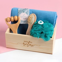 Набор подарочный Этель Time to relax, полотенце и аксессуары