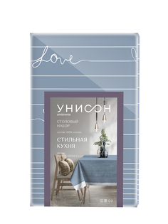 Скатерть из рогожки 145х180 Унисон Love