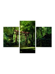 Картины Красотища Модульная картина Японский лес 120х80