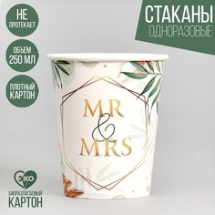 Стакан бумажный MR&MRS, набор 6 шт, 250 мл Страна Карнавалия