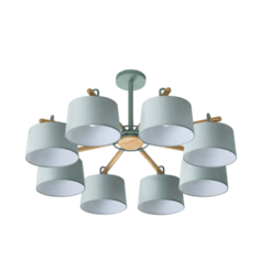 Потолочная люстра ImperiumLoft на штанге Even 8 Olive