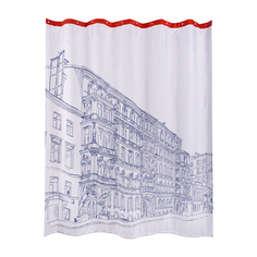 Занавеска штора Moroshka ProPiter для ванной тканевая 180х200 см., цвет белый