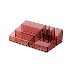 Акриловый органайзер для косметики Multi-Functional Storage Box QFY-3134, бордовый No Brand