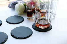 Набор подставок под стаканы, бокалы, горячее и свечи МАГИЯ КАМНЯ, 10 см (4 шт.) Koopman International