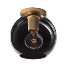 Потолочный Светильник Rh Utilitaire Globe Shade Flushmount Brass Imperium Loft