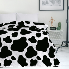 Полутороспальное стеганое покрывало Crazy Getup 145х200 см Корова Cow