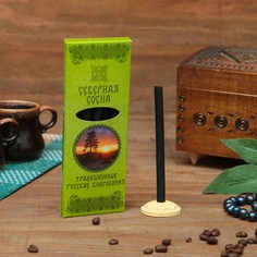 Набор традиционных русских благовоний "Северная сосна", 7шт + подставка No Brand