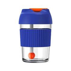 Стакан-непроливайка с трубочкой KissKissFish Rainbow BOBO Cup синий, красный
