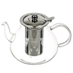 Чайник заварочный стекло, 1 л, с ситечком, Y4-4765 No Brand