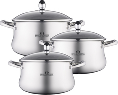 Набор посуды, 6пр., BC-2142 1,9л, 2,7л, 3,6л Bella Cucina