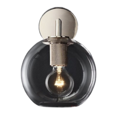 Бра RH Utilitaire Globe Shade Single Sconce Silver от ImperiumLoft