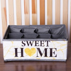 Кофр для белья 12 ячеек "Sweet home", 27 х 20 х 10 см Textura