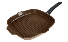 Сковорода KUKMARA сгкмк261а, квадратная, кофейный мрамор