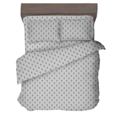 Комплект постельного белья VENTURA LIFE Ранфорс 1,5 спальный (70х70), Серый дамаск