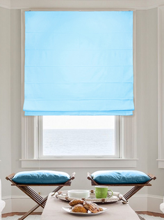 Римская штора "Hosta", цвет: голубой; цепочный механизм 100x160 см Эскар