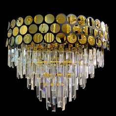 Люстра подвесная SL842/400 Crystal Gold+Black Studio Led