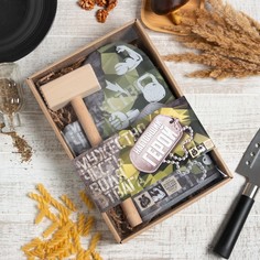 Кухонный набор «Настоящий герой»,варежка-прихватка 20х28см, молоток деревянный Доляна