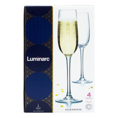 Бокалы Luminarc Allegresse для шампанского стекло 175 мл 4 шт