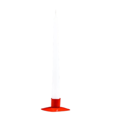 Подсвечник металл на 1 свечу "Квадрат", 3х7 см, красный Омский Свечной