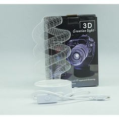 3D светильник Спираль-2, высота 25 см No Brand