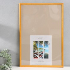 Фоторамка дерево "Image Art" С18 40х60 см,(пластиковый экран), янтарь No Brand