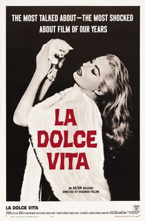 Постер к фильму "Сладкая жизнь" (La dolce vita) Оригинальный 66,8x101,6 см No Brand