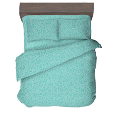 Комплект постельного белья VENTURA LIFE Ранфорс, 1,5 спальный (50х70), Бирюзовый рассвет