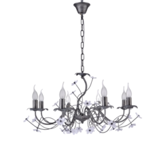 Люстра LVKsvet MD 2180-8C BK+SL D70H38 8xЕ14x40W
