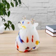 Ваза "Кошелёк"разноцветный, (в стеклокрошку) 16см Evis