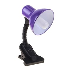Лампа настольная Е27, с выкл. на зажиме (220В) фиолетовая (108В) Risalux